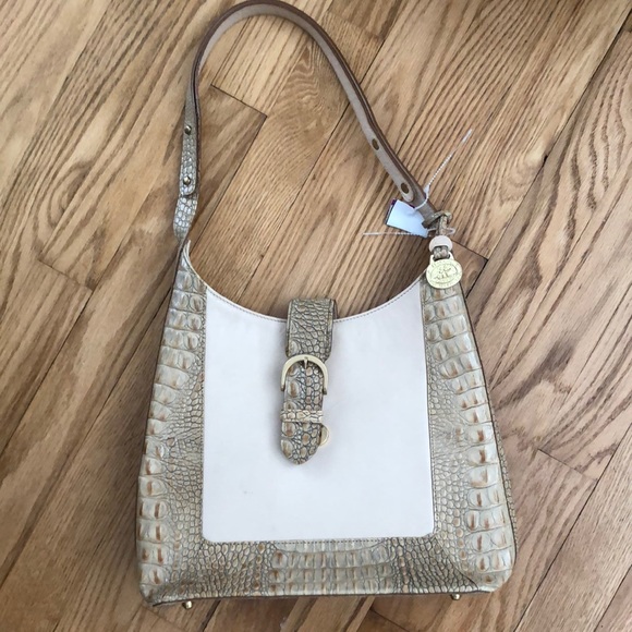 Brahmin Handbags - BRAHMIN CROC ITALIAN LEATHER SHOULDER PURSE